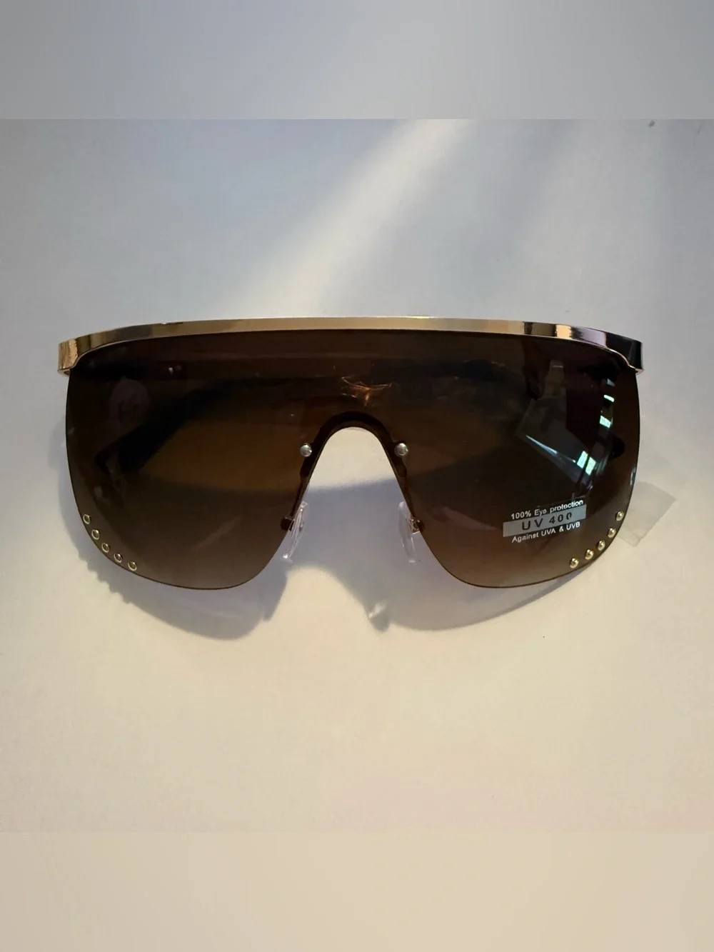 Brown and Gold Frame Sunglasses